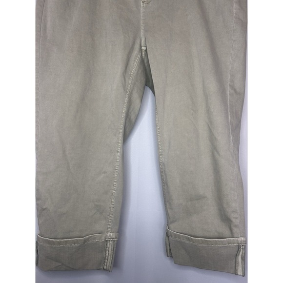 J Jill Denim High Rise Straight Leg Cropped Cuffed Jeans Women Sz 18P Green Gray - Picture 3 of 9